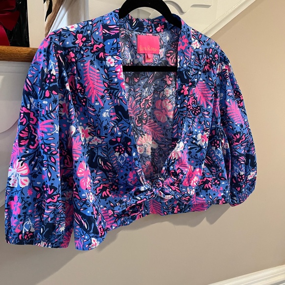 Lilly Pulitzer Livvie Smocked Top - Picture 2 of 10